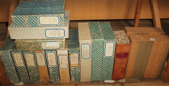 Quantity 1930s marble effect filing boxes